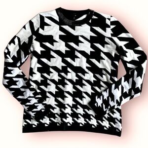 ESCADA Houndstooth Knit Pullover Women’s Sweater Size Medium